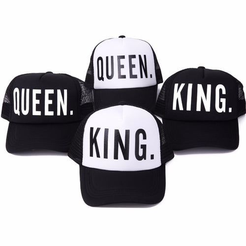 KING QUEEN Print Trucker Caps