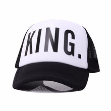 Load image into Gallery viewer, KING QUEEN Print Trucker Caps