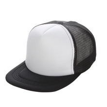 Load image into Gallery viewer, Flat Brim Blank Plain Baseball Cap Hip Hop Women Men Mesh Snapback Strapback Trucker Hat Bone Black Blue Gray Green White Red