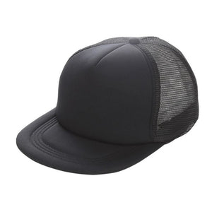 Flat Brim Blank Plain Baseball Cap Hip Hop Women Men Mesh Snapback Strapback Trucker Hat Bone Black Blue Gray Green White Red