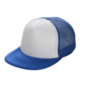 Flat Brim Blank Plain Baseball Cap Hip Hop Women Men Mesh Snapback Strapback Trucker Hat Bone Black Blue Gray Green White Red