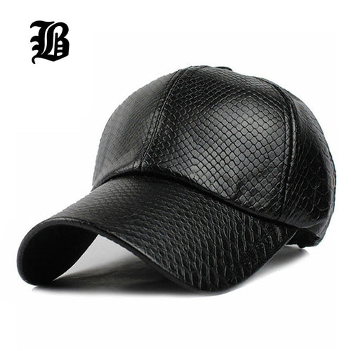 [FLB] Cool!new fashion PU black Baseball Cap women Hats For men fall Leather cap Trucker cap casquette snapback winter for women