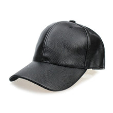 Load image into Gallery viewer, [FLB] Cool!new fashion PU black Baseball Cap women Hats For men fall Leather cap Trucker cap casquette snapback winter for women