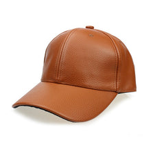 Load image into Gallery viewer, [FLB] Cool!new fashion PU black Baseball Cap women Hats For men fall Leather cap Trucker cap casquette snapback winter for women