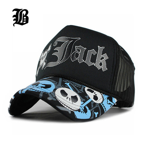 [FLB] Unisex JACK Baseball Cap Breathable Summer Skull Cap with Mesh Casual casquette Trucker Hat Adjustable Snapback Hats F219