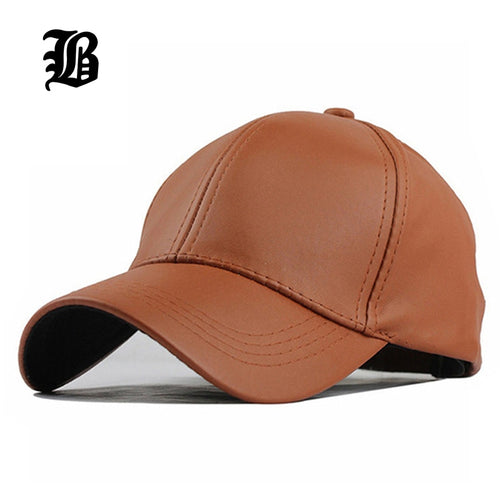 [FLB] Wholesale New Winter PU Leather Caps Baseball Cap Biker Trucker casquette Snapback Hats For Men Women Hats And Caps F238