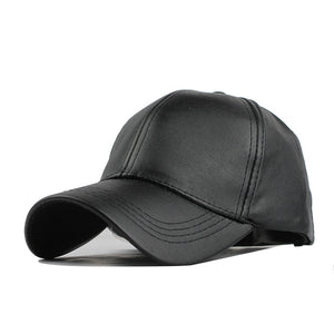 [FLB] Wholesale New Winter PU Leather Caps Baseball Cap Biker Trucker casquette Snapback Hats For Men Women Hats And Caps F238