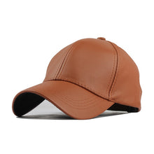 Load image into Gallery viewer, [FLB] Wholesale New Winter PU Leather Caps Baseball Cap Biker Trucker casquette Snapback Hats For Men Women Hats And Caps F238
