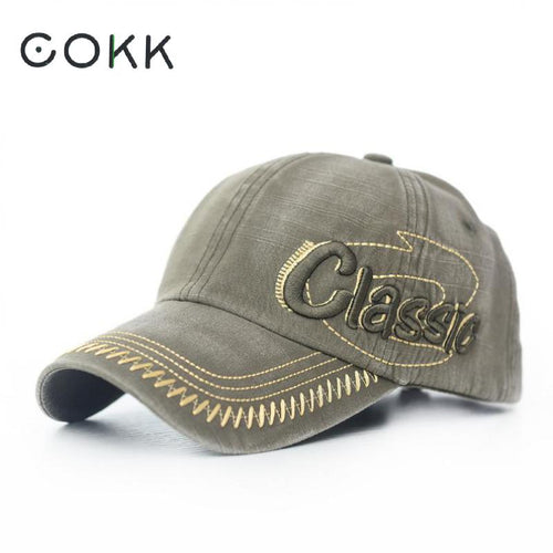 COKK Baseball Cap For Women Men Unisex Vintage Embroidery Classic Casual Trucker Cap Adjustable Sun Hat Visor Cap Male New