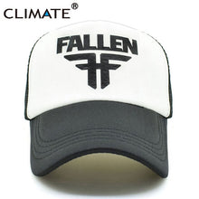 Load image into Gallery viewer, CLIMATE Men Women Cool Trucker Caps FALLEN Skateboard Fans Mesh Caps Cool Summer Baseball Mesh Net Trucker Skater Sport Caps Hat