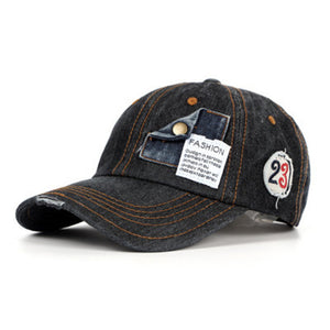 Trucker Hat Snapback Denim Cap Spring Cotton Dad Hats Unisex Washed Baseball Caps Trendy Summer Men Patchwork Adjustable Dad Cap