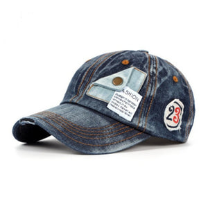 Trucker Hat Snapback Denim Cap Spring Cotton Dad Hats Unisex Washed Baseball Caps Trendy Summer Men Patchwork Adjustable Dad Cap