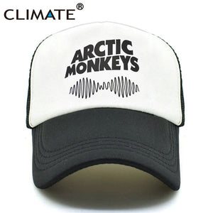 CLIMATE Women Men Arctic Monkeys Trucker Cap Punk Rock Music Summer Cool Summer Cap Black Baseball Net Trucker Caps Hat For Men
