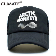 Load image into Gallery viewer, CLIMATE Women Men Arctic Monkeys Trucker Cap Punk Rock Music Summer Cool Summer Cap Black Baseball Net Trucker Caps Hat For Men