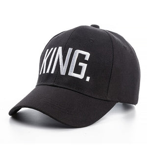 Hot KING QUEEN Baseball Cap Men Women Visor Caps Couple Lover Dad Hat Hip Hop Street Sports Trucker Hat Cap Good Gift Cap