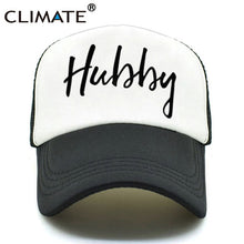 Load image into Gallery viewer, CLIMATE Men Women Couple Lovers Trucker Caps Couple Hubby Wifey Caps Lovers Printed Couple Summer Caps Mesh Net Trucker Cap Hat