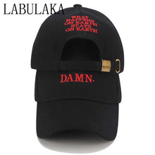 Load image into Gallery viewer, Kendrick Lamar DAMN Trucker Cap Bone Snapback Baseball Caps Adjustable Hip Hop Dad Hats Summer Embroidery Hat DAMN Rapper Cap