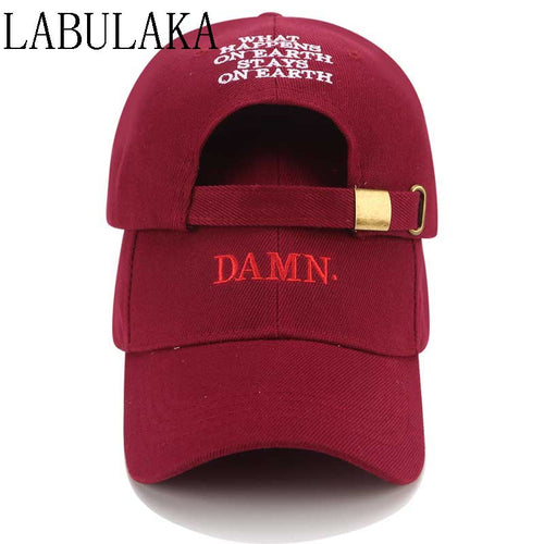 Kendrick Lamar Dad Hat DAMN Trucker Cap Embroidered Snapback Baseball Cap for Men Women Adjustable Hip Hop Rapper Summer Caps