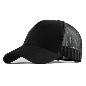 [FLB] Summer Mesh Cap Ponytail Caps Messy Buns Trucker Plain Baseball Cap Fashion Snapback Sports Hats For Women Man F144