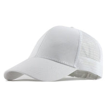 Load image into Gallery viewer, [FLB] Summer Mesh Cap Ponytail Caps Messy Buns Trucker Plain Baseball Cap Fashion Snapback Sports Hats For Women Man F144