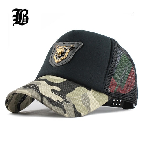 [FLB] Casual skull Baseball Cap Dad Hat Trucker mesh Cap Sports Beach Summer Fashion Hats For Women Men Casquette hat