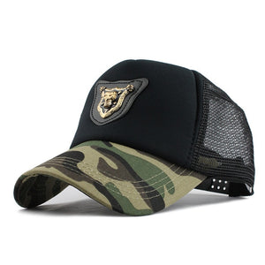 [FLB] Casual skull Baseball Cap Dad Hat Trucker mesh Cap Sports Beach Summer Fashion Hats For Women Men Casquette hat