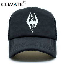 Load image into Gallery viewer, CLIMATE The Elder Scrolls Skyrim Trucker Cap Dark Brotherhood We Know Cap Summer Cool Baseball Net Mesh Caps Hat For Men Women