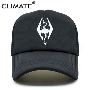 CLIMATE The Elder Scrolls Skyrim Trucker Cap Dark Brotherhood We Know Cap Summer Cool Baseball Net Mesh Caps Hat For Men Women