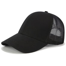 Load image into Gallery viewer, Trucker Cap Ponytail Baseball Cap Women Mesh Hip Hop Snapback Dad Hats Summer Female Outdoor Sport Adjustable Breathable Hat