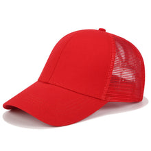 Load image into Gallery viewer, Trucker Cap Ponytail Baseball Cap Women Mesh Hip Hop Snapback Dad Hats Summer Female Outdoor Sport Adjustable Breathable Hat