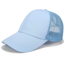 Load image into Gallery viewer, Trucker Cap Ponytail Baseball Cap Women Mesh Hip Hop Snapback Dad Hats Summer Female Outdoor Sport Adjustable Breathable Hat