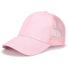 Load image into Gallery viewer, Trucker Cap Ponytail Baseball Cap Women Mesh Hip Hop Snapback Dad Hats Summer Female Outdoor Sport Adjustable Breathable Hat