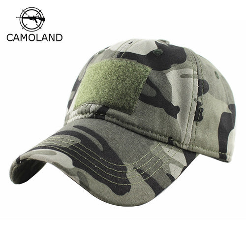 CAMOLAND Men Baseball Cap Camo Tactical Cap Camouflage Snapback Hat For Men High Quality Bone Masculino Dad Hat Trucker Cap
