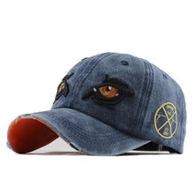 Load image into Gallery viewer, [FLB] Washed Cotton Men Cap Baseball Caps Hip Hop Snapback Dad Hat for Women cap Trucker Embroidery Eagle Eye Casquette F156