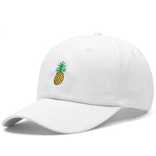 Load image into Gallery viewer, Drop Shipping Pineapple Embroidery Baseball Cap Women Men 100% Cotton Dad Cap Fruit Snapback hip hop Dad Hat Trucker Casquette