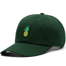 Load image into Gallery viewer, Drop Shipping Pineapple Embroidery Baseball Cap Women Men 100% Cotton Dad Cap Fruit Snapback hip hop Dad Hat Trucker Casquette