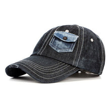 Load image into Gallery viewer, Trucker Hat Summer Hats for Women Men Hip Hop Baseball Caps Fashion Unisex Pocket Patchwork Washed Adjustable Snapback Denim Cap