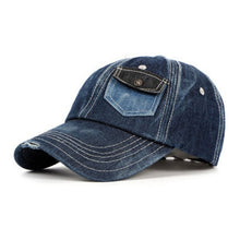Load image into Gallery viewer, Trucker Hat Summer Hats for Women Men Hip Hop Baseball Caps Fashion Unisex Pocket Patchwork Washed Adjustable Snapback Denim Cap