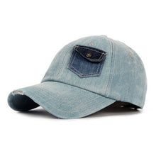 Load image into Gallery viewer, Trucker Hat Summer Hats for Women Men Hip Hop Baseball Caps Fashion Unisex Pocket Patchwork Washed Adjustable Snapback Denim Cap