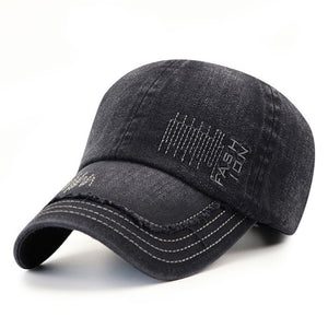 [AETRENDS]cotton cap men 2018 football caps with straight visor hip hop baseball cap with logo motocross bone trucker hat Z-6526