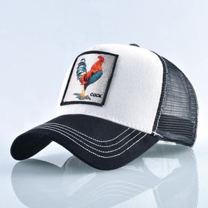Top Fashion Baseball Cap For Men Women Summer Mesh Embroidery Cock Trucker Bones Snapback Hip Hop Hat Casual Cotton Casquette