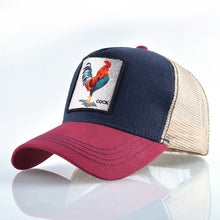 Load image into Gallery viewer, Top Fashion Baseball Cap For Men Women Summer Mesh Embroidery Cock Trucker Bones Snapback Hip Hop Hat Casual Cotton Casquette
