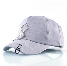 Load image into Gallery viewer, Spring And Autumn Baseball Caps Women Fashion Metal Pearl Decoration Snapback Hip Hop Hats Grils Trucker Caps Female Casquette