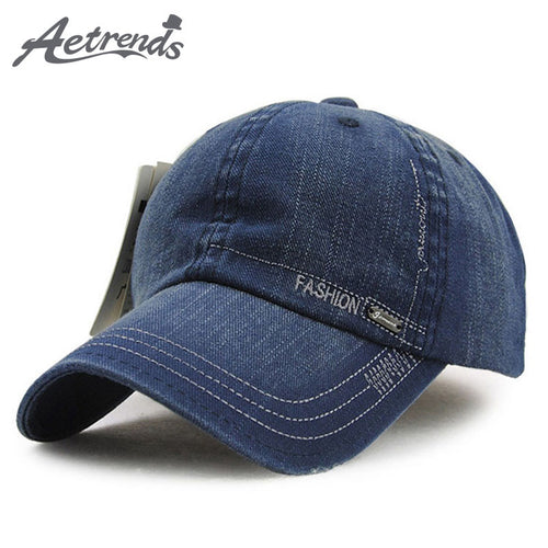 [AETRENDS] Brand baseball cap demin cotton trucker cap hiphop snapback hats for men korean stylish gorras para hombre Z-2207