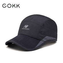 Load image into Gallery viewer, COKK Male Baseball Cap Summer Sunshade Breathable Waterproof Quick-drying Snapback Hats For Men Women Motocycle Trucker Cap