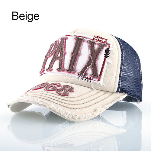 Outdoors Casual Hats For Women Summer Breathable Mesh 1968 PAIX Baseball Cap Unisex Snapback Trucker Hat 2018 Bones Masculino