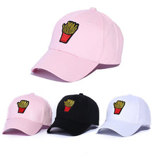 Load image into Gallery viewer, Funny Baseball Cap French Fries Hamburger Dad Hat Women Embroidery Men Hip Hop Snapback Caps Summer Curved Brim Trucker Hats