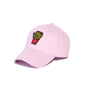 Funny Baseball Cap French Fries Hamburger Dad Hat Women Embroidery Men Hip Hop Snapback Caps Summer Curved Brim Trucker Hats