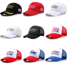 Load image into Gallery viewer, Dad Hat Make America Great Again Snapback Baseball Cap Women Donald Trump Men Hip Hop Caps Mesh Casual Trucker Hats Adjustable