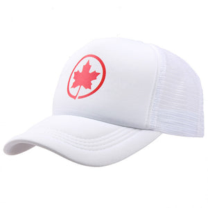New Canada Trucker Baseball Cap Summer Dad Hat Maple Leaf Print Mesh Hats For Women Men Snapback Hip Hop Cotton Caps Adjustable